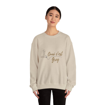 Sweatshirt "Ouai c Greg" texte Beige