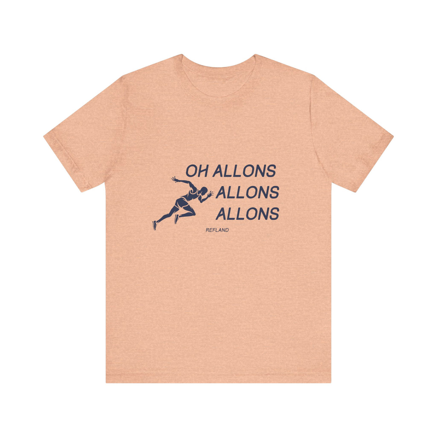 T-shirt "Oh allons allons" ecrit bleu