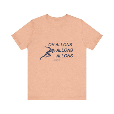 T-shirt "Oh allons allons" ecrit bleu