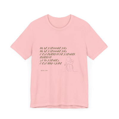 T-shirt "On ne pleure pas" - Écrit en Beige