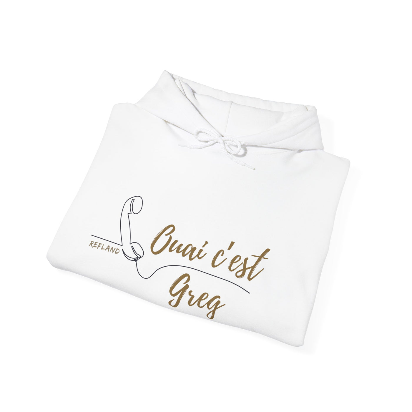 Hoodie "Ouais c’est Greg" - Texte Beige