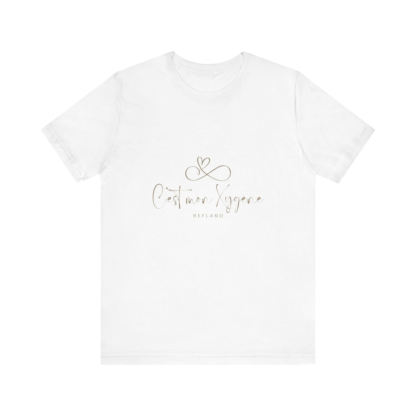 T-shirt "C mon Xygène" écrit beige
