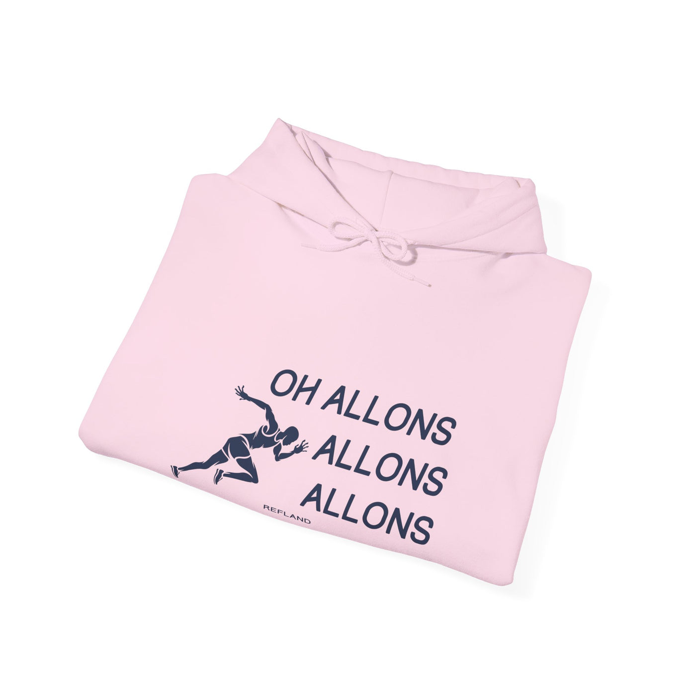 Hoodie "Oh allons allons" Texte Bleu