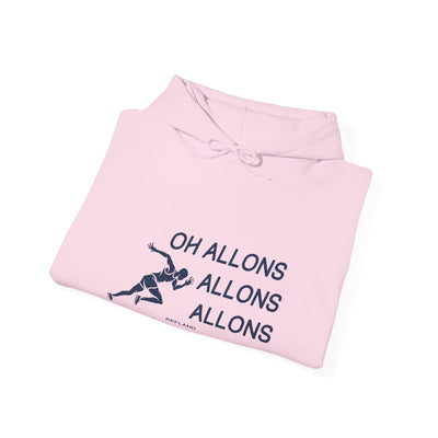 Hoodie "Oh allons allons" Texte Bleu