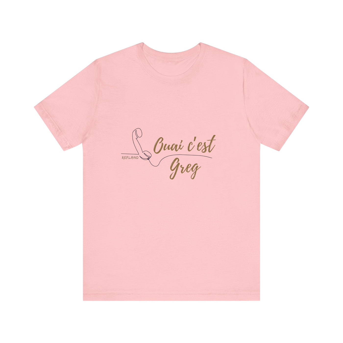 T-shirt "Ouai c Greg" texte beige