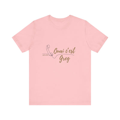 T-shirt "Ouai c Greg" texte beige