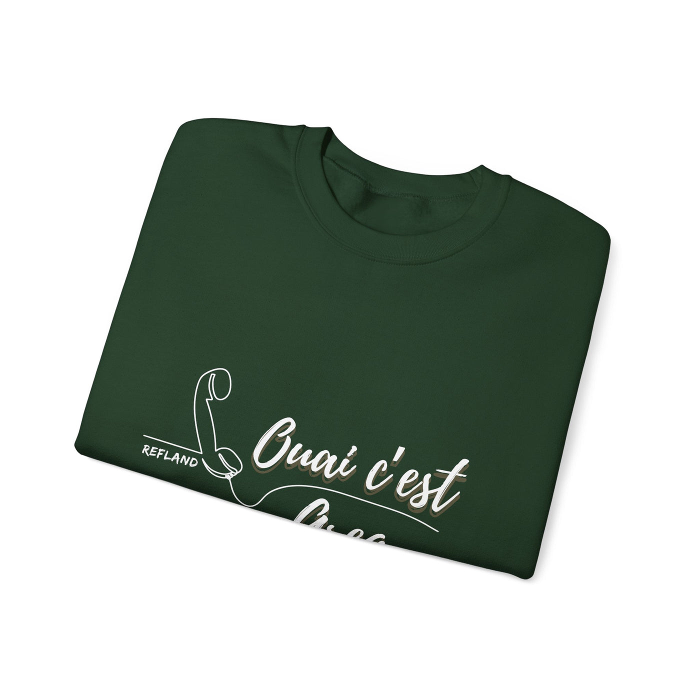 Sweatshirt "Ouai c Greg" texte blanc