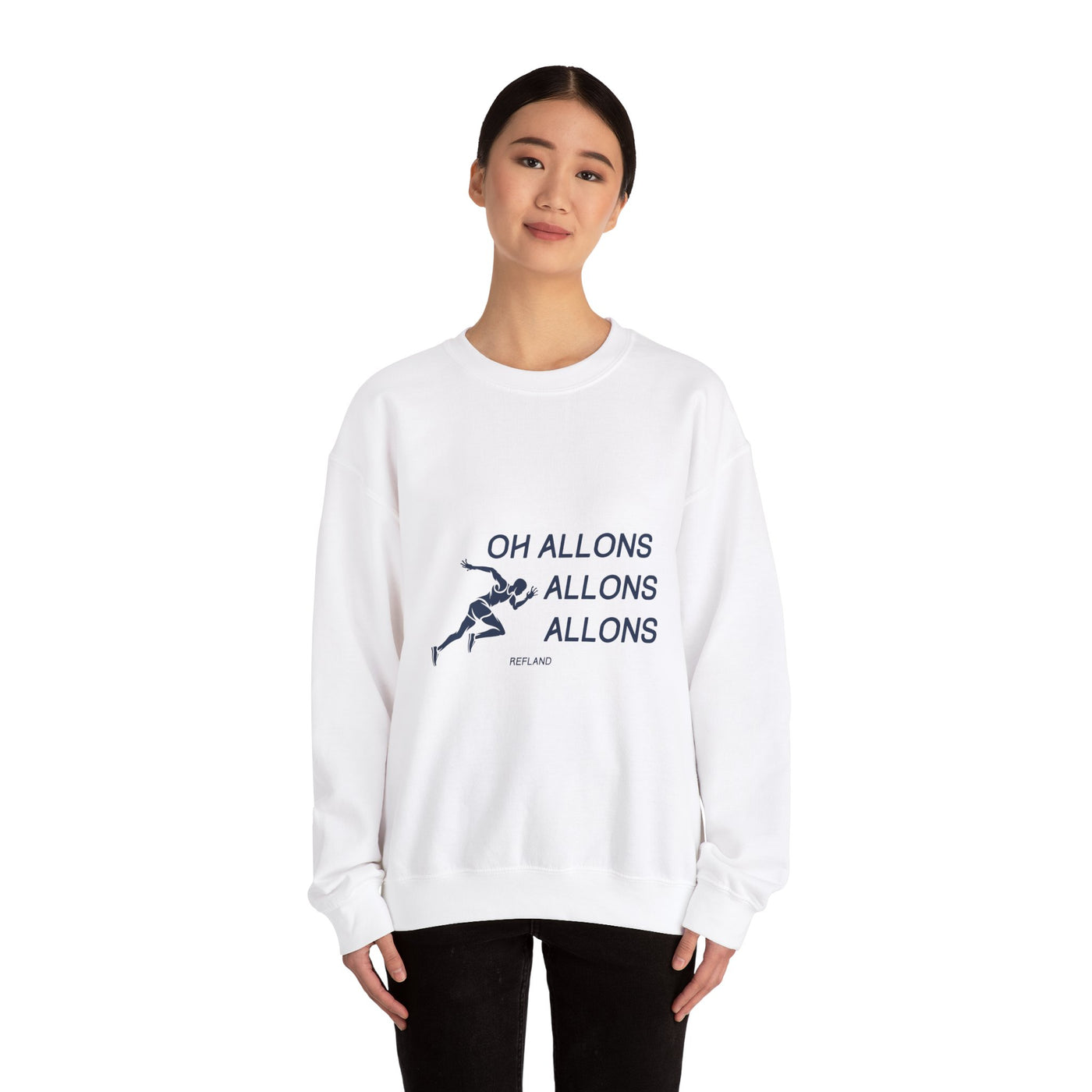 Sweatshirt "Oh Allons Allons" - Écrit Bleu