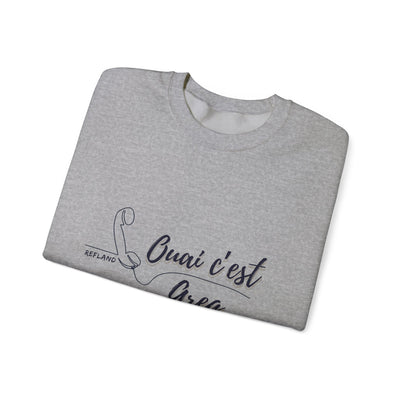 Sweatshirt "Ouai c Greg" texte bleu