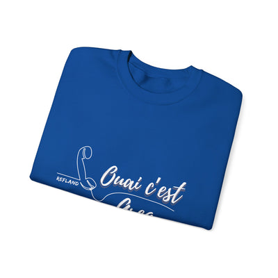 Sweatshirt "Ouai c Greg" texte blanc