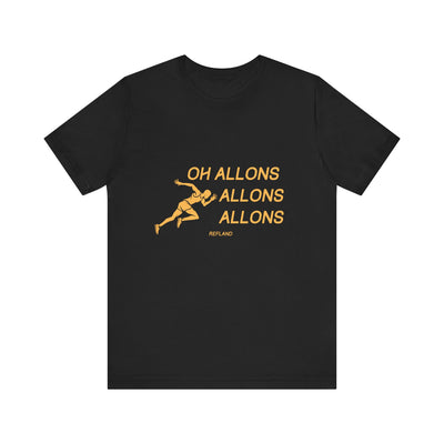 T-shirt -"Oh allons allons" ecrit orange