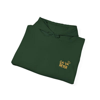 Hoodie "Ça va péter" ecrit jaune