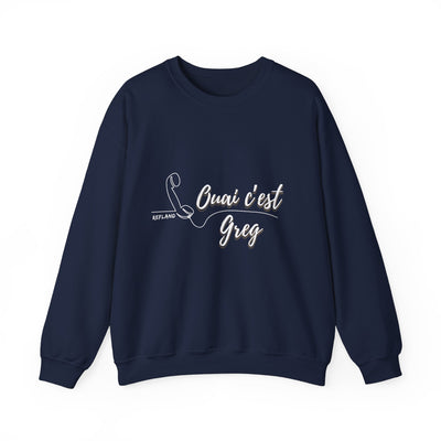 Sweatshirt "Ouai c Greg" texte blanc