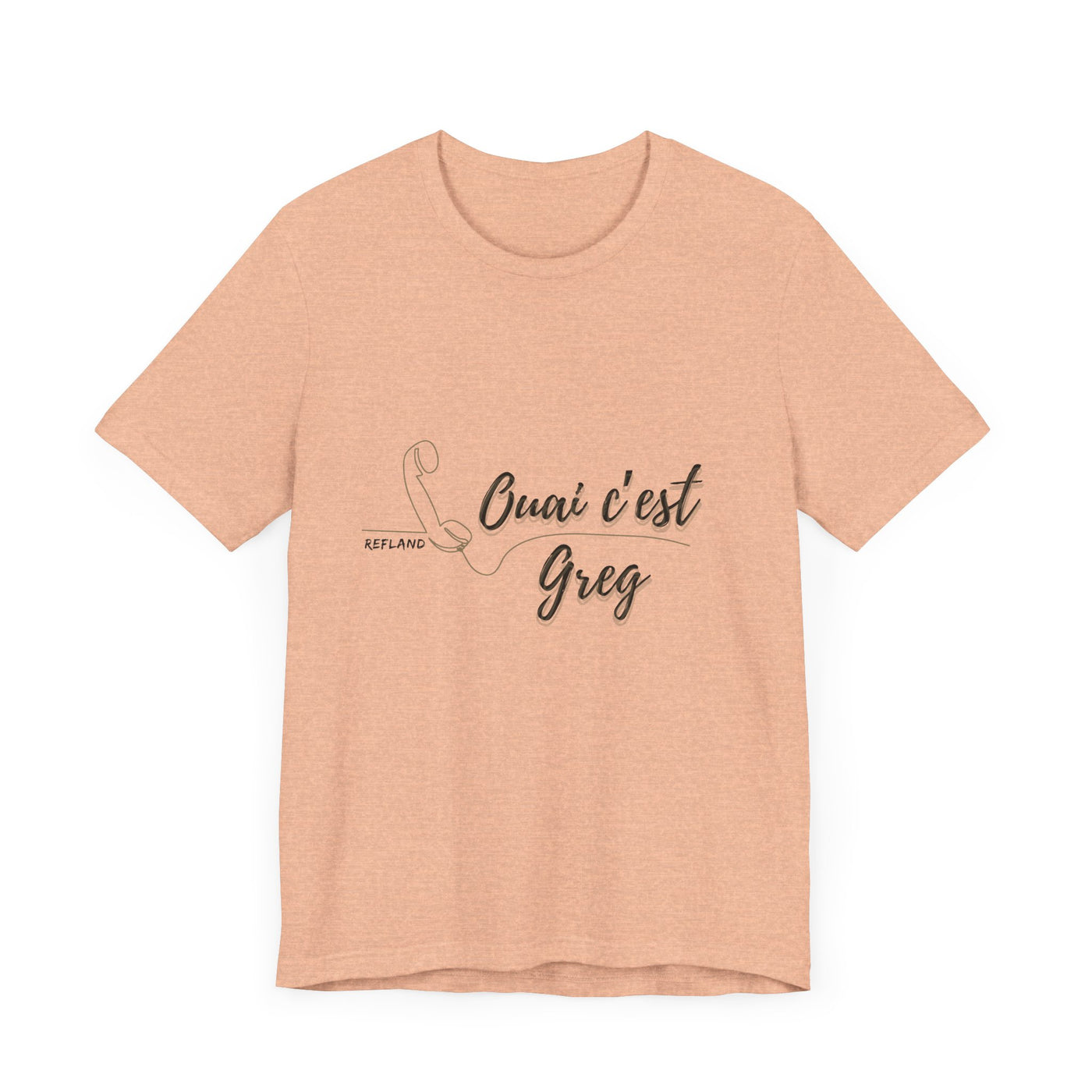 T-shirt "Ouai c Greg" texte Noire