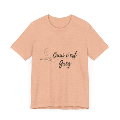 T-shirt "Ouai c Greg" texte Noire