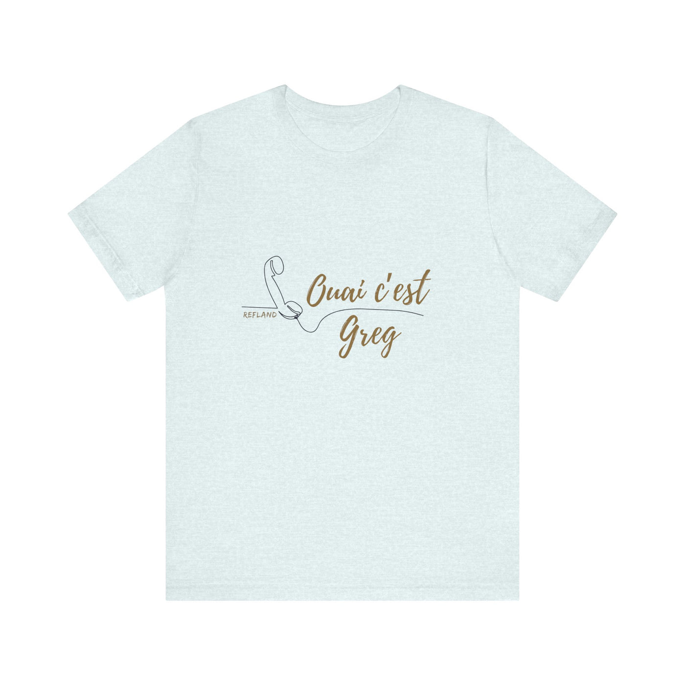 T-shirt "Ouai c Greg" texte beige