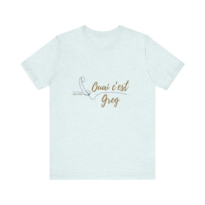 T-shirt "Ouai c Greg" texte beige