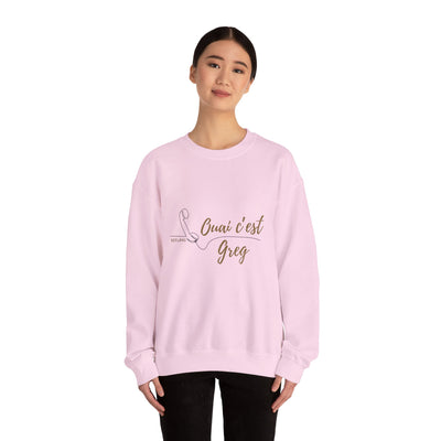Sweatshirt "Ouai c Greg" texte Beige