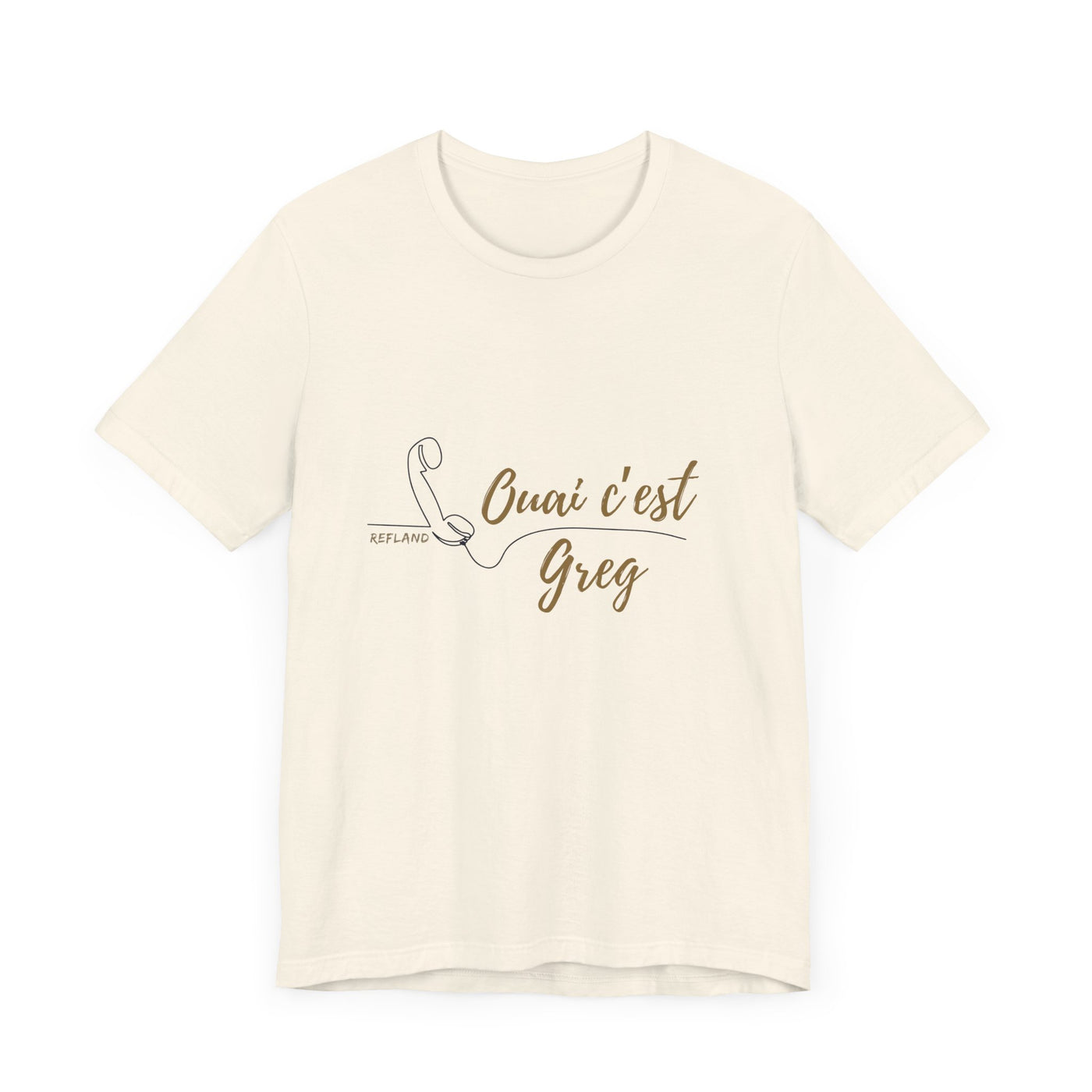 T-shirt "Ouai c Greg" texte beige