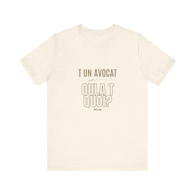 T-shirt "T un avocat ou?" ecrit beige