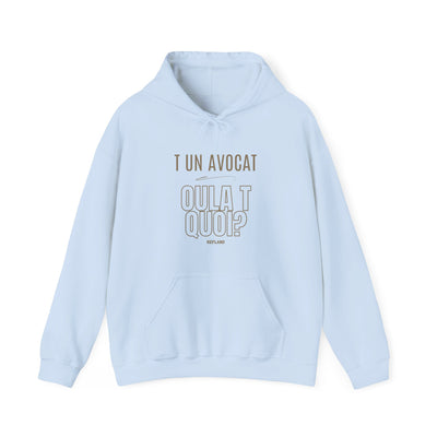Hoodie "T un avocat ou?" écrit beige