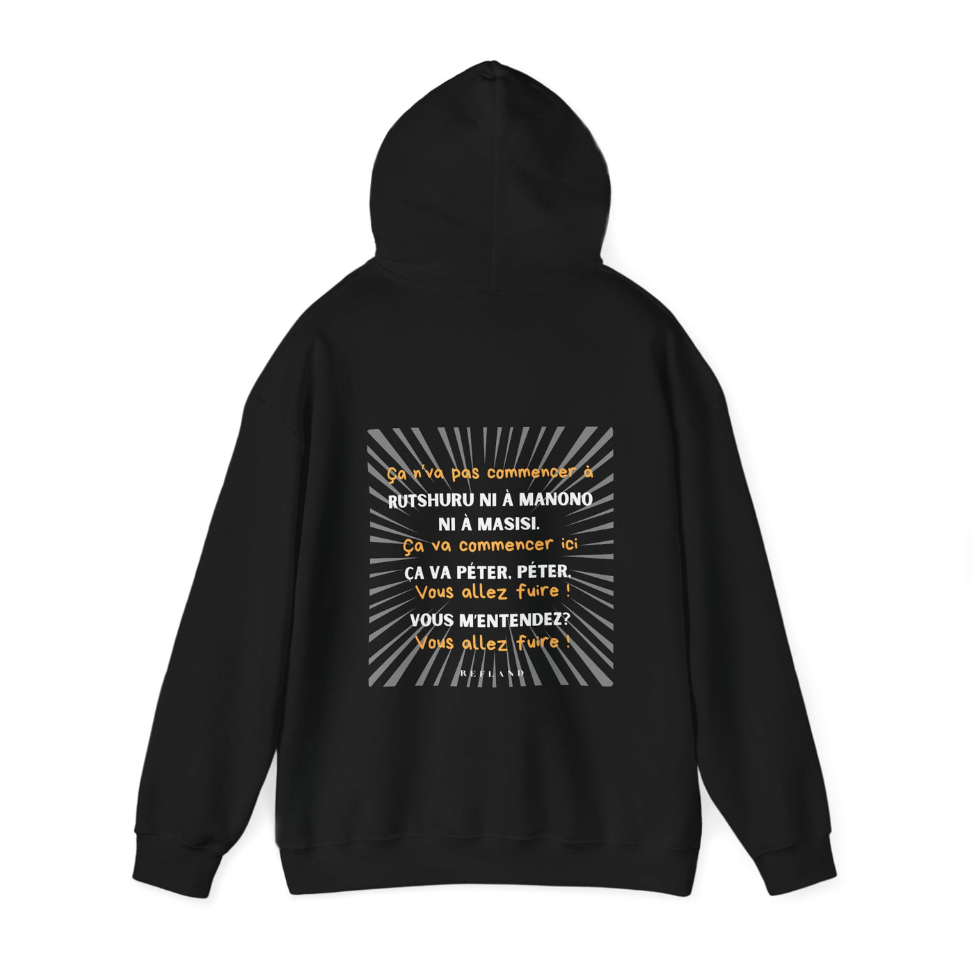 Hoodie "Ça va péter" ecrit jaune