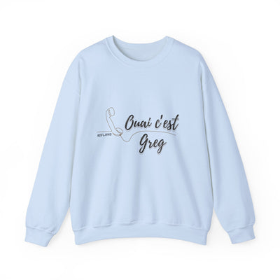 Sweatshirt 'Ouai c Greg" texte Noir