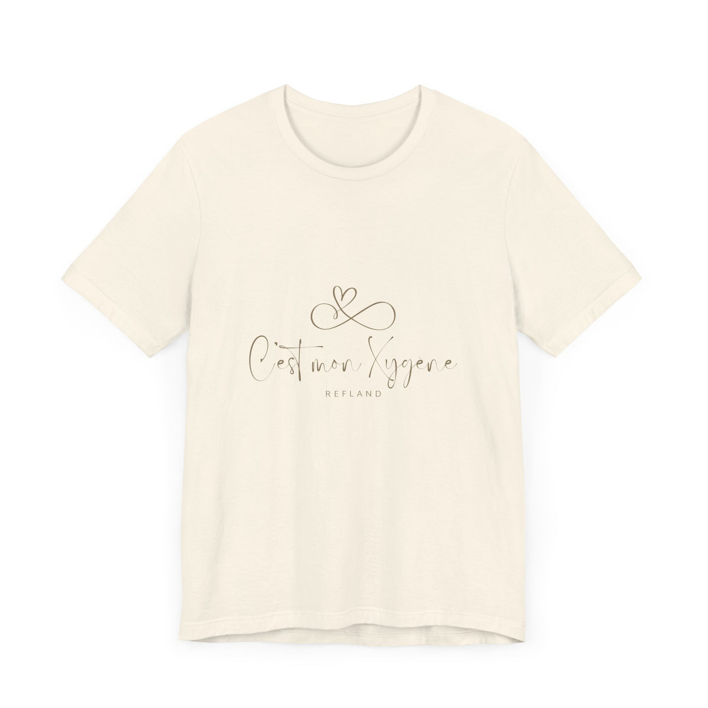 T-shirt "C mon Xygène" écrit beige