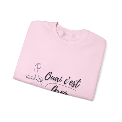 Sweatshirt "Ouai c Greg" texte bleu