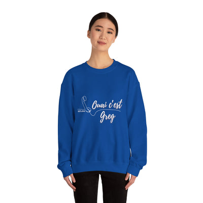 Sweatshirt "Ouai c Greg" texte blanc