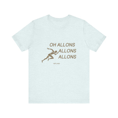 T-shirt "Oh Allons Allons" ecrit beige