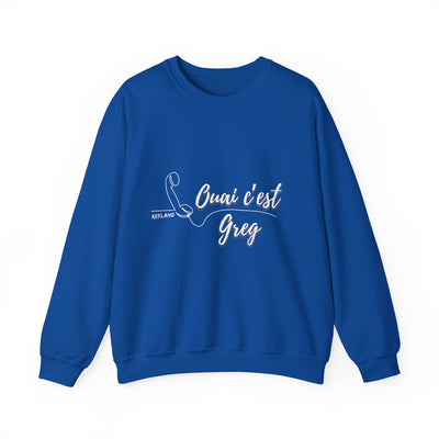 Sweatshirt "Ouai c Greg" texte blanc