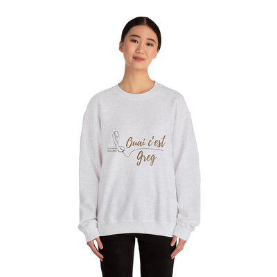 Sweatshirt "Ouai c Greg" texte Beige
