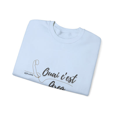 Sweatshirt 'Ouai c Greg" texte Noir