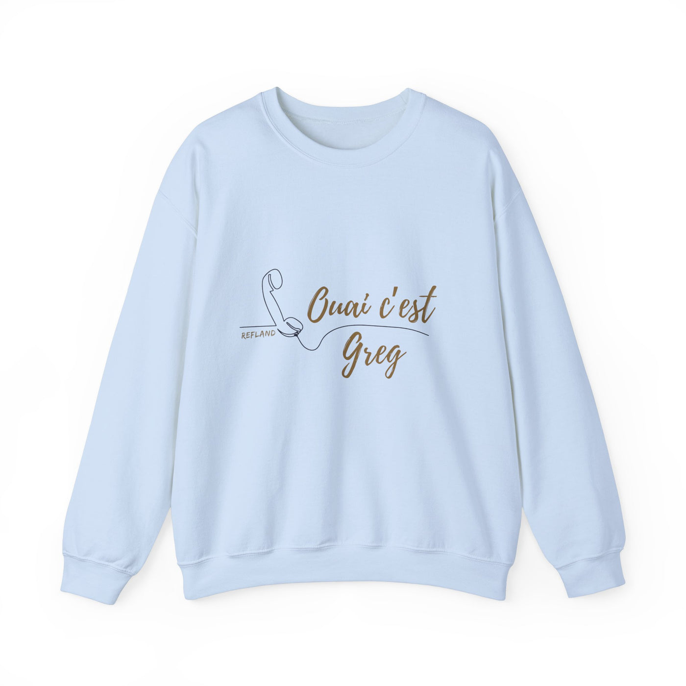 Sweatshirt "Ouai c Greg" texte Beige
