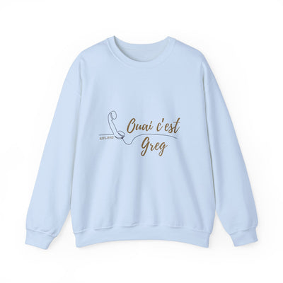Sweatshirt "Ouai c Greg" texte Beige