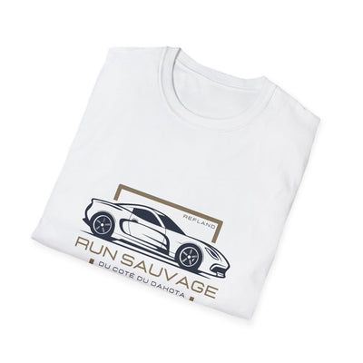 T-shirt "Run sauvage" en blanc