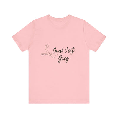 T-shirt "Ouai c Greg" texte Noire