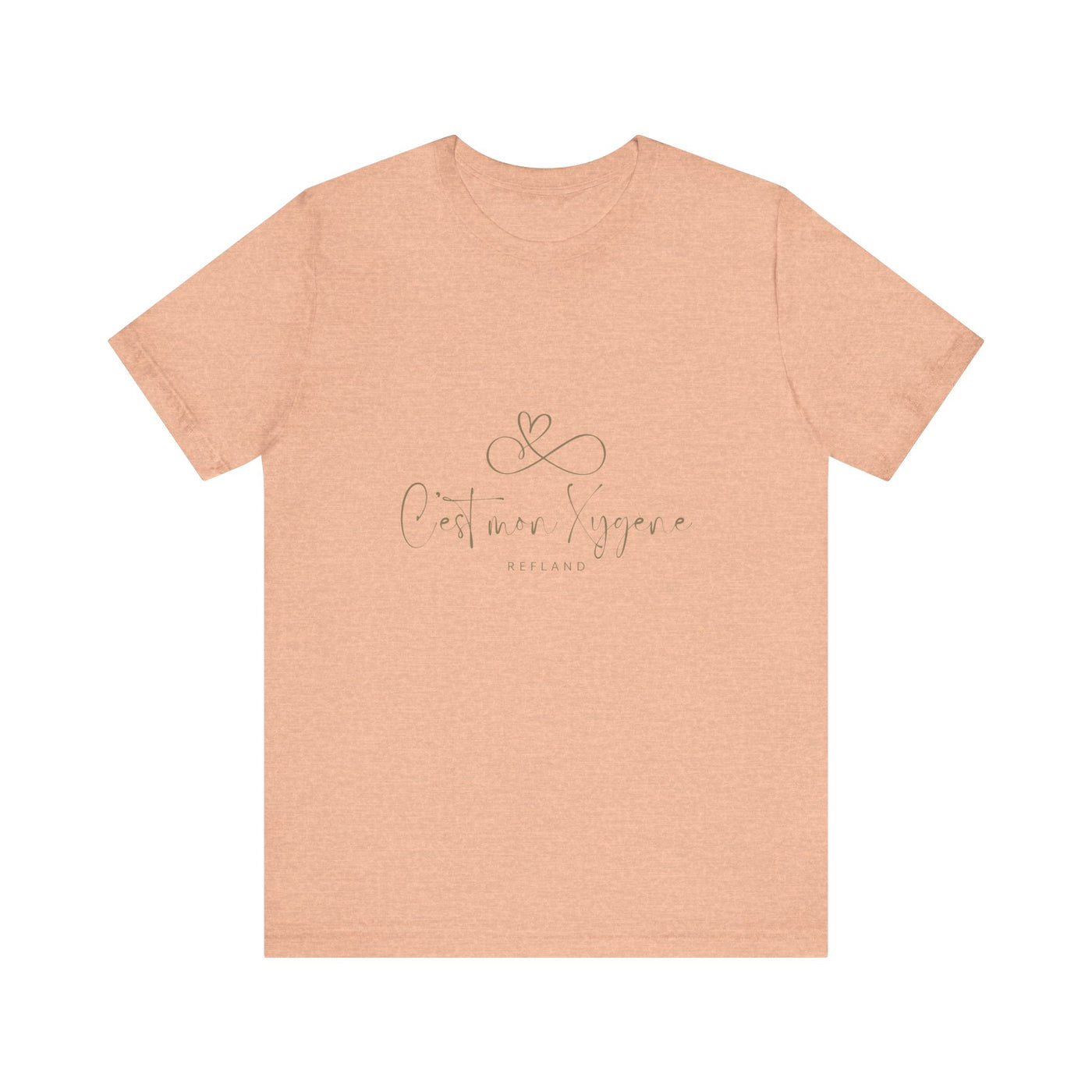 T-shirt "C mon Xygène" écrit beige