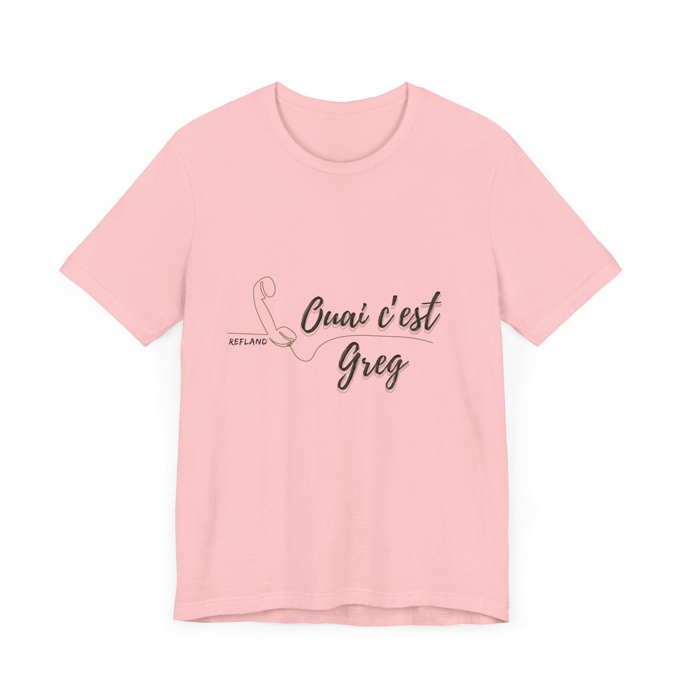 T-shirt "Ouai c Greg" texte Noire