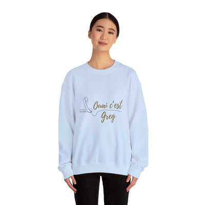 Sweatshirt "Ouai c Greg" texte Beige