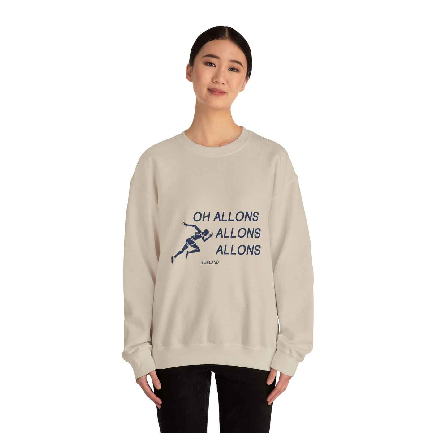 Sweatshirt "Oh Allons Allons" - Écrit Bleu