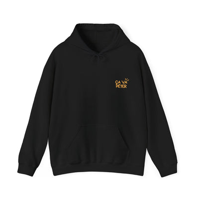 Hoodie "Ça va péter" ecrit jaune
