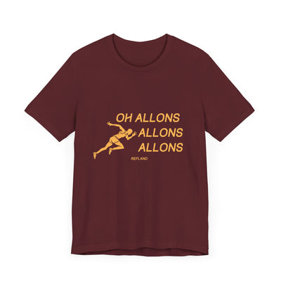 T-shirt -"Oh allons allons" ecrit orange