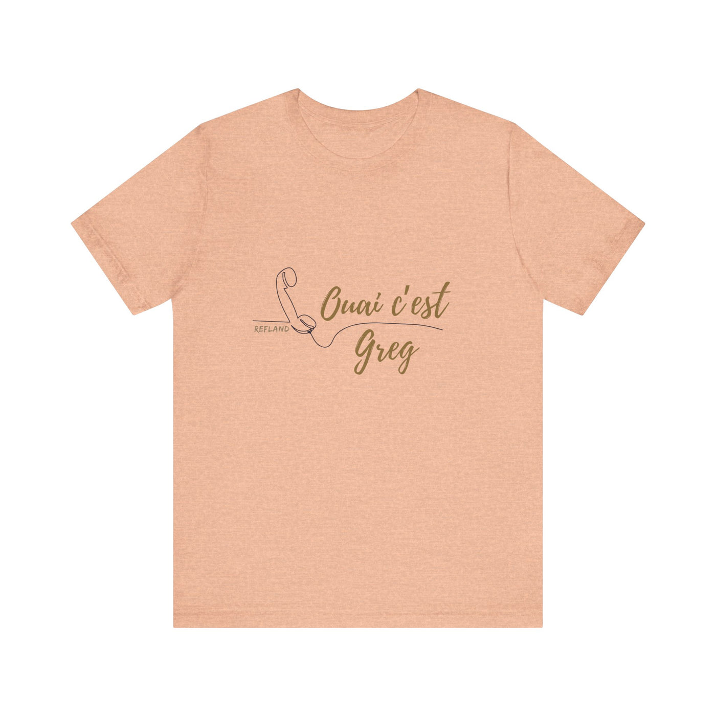 T-shirt "Ouai c Greg" texte beige