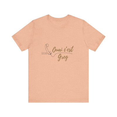 T-shirt "Ouai c Greg" texte beige
