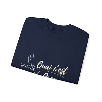 Sweatshirt "Ouai c Greg" texte blanc