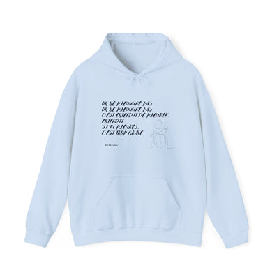 Hoodie "On ne pleure pas" - Écrit en Bleu