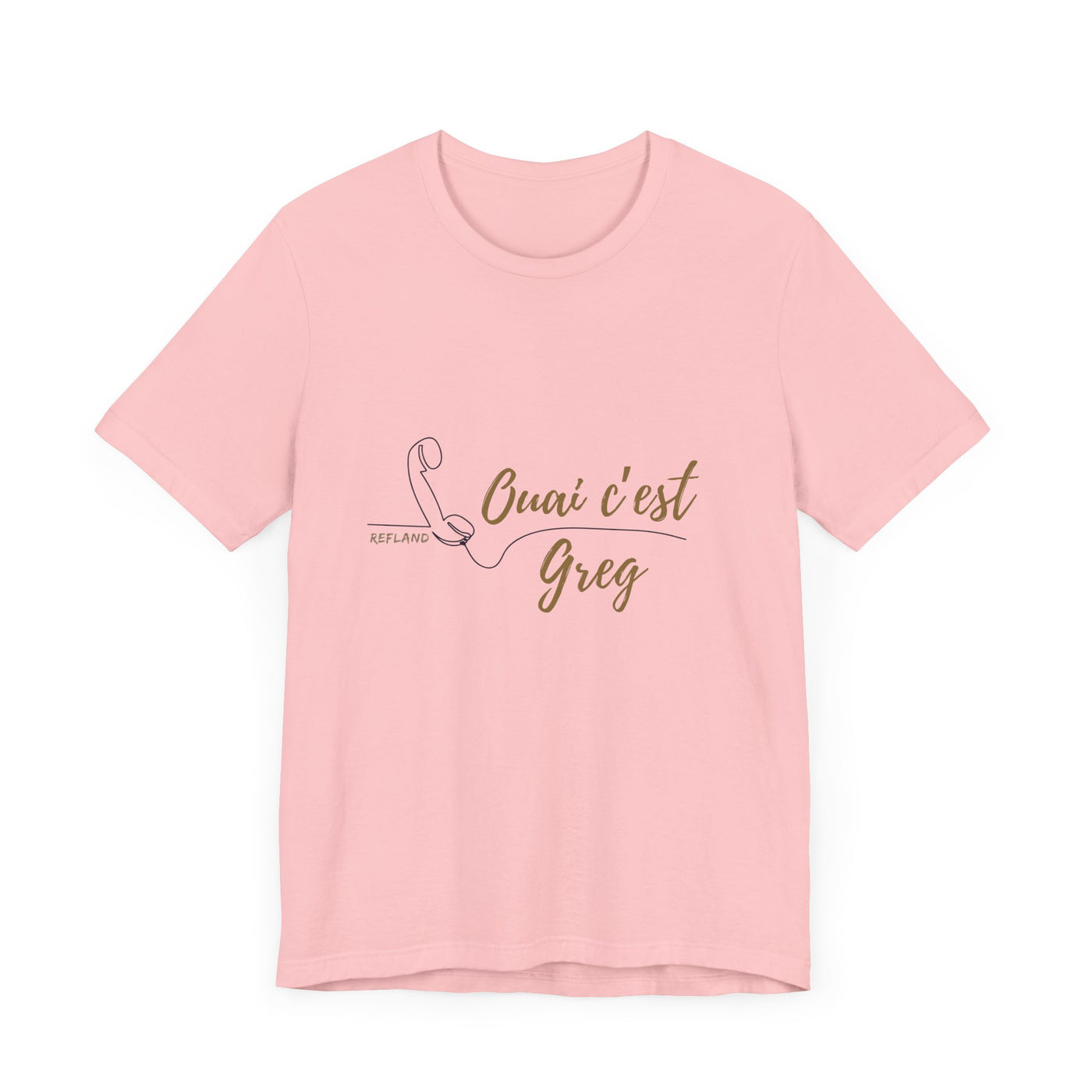 T-shirt "Ouai c Greg" texte beige