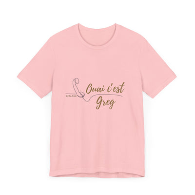 T-shirt "Ouai c Greg" texte beige